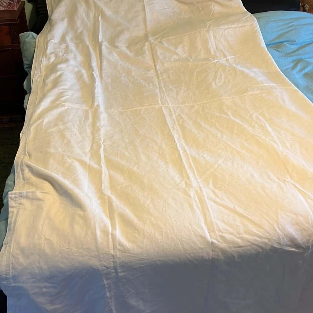 NWT Anthropologie Relaxed Cotton-Linen Duvet Cover Queen Cream color